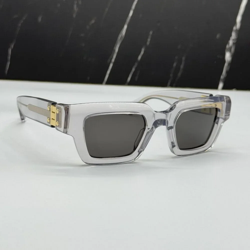 NEW BOTTEGA VENETA BV1230S 001 SUNGLASSES UNISEX CRYSTALSQUARE EYEWEAR